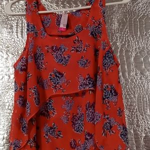 Cute Floral patterned sheer Tank